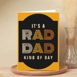 Retro Rad Dad Happy Father's Day Letterpress Thank You Card<br><div class="desc">Cool retro color rad dad Father's day card.  Personalize it with your own message.  Also great as a dad birthday card.</div>