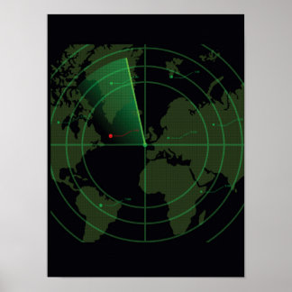 Retro Radar Screen Poster