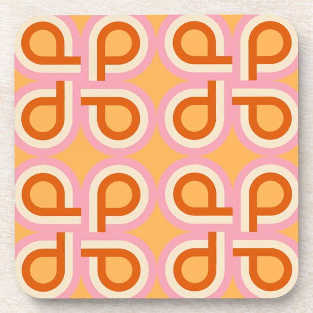 Retro Radiance Beverage Coaster (Front)