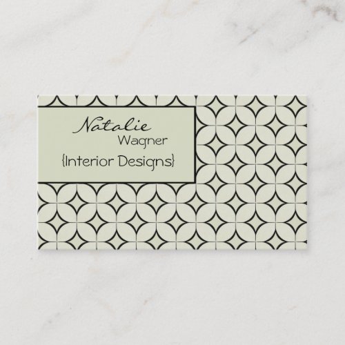 Retro Radiance Business Card, Ivory