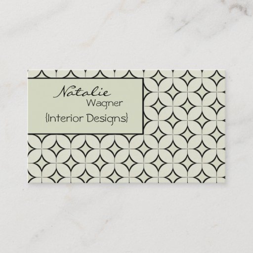 Customizable Retro Radiance Business Card, Ivory
