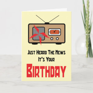 Retro Radio Birthday Card
