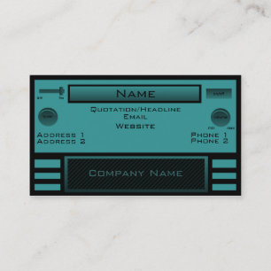 Retro Radio Business Card, Teal Business Card