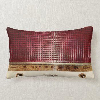 Retro Radio Lumbar Pillow by jahwil at Zazzle