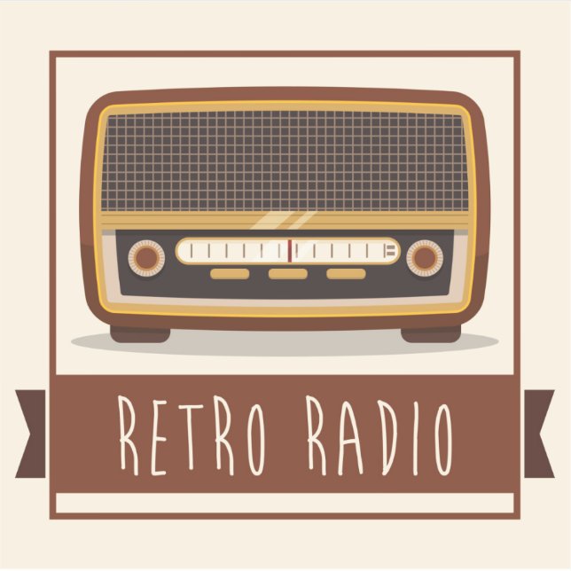 Retro Radio Sticker (Front)
