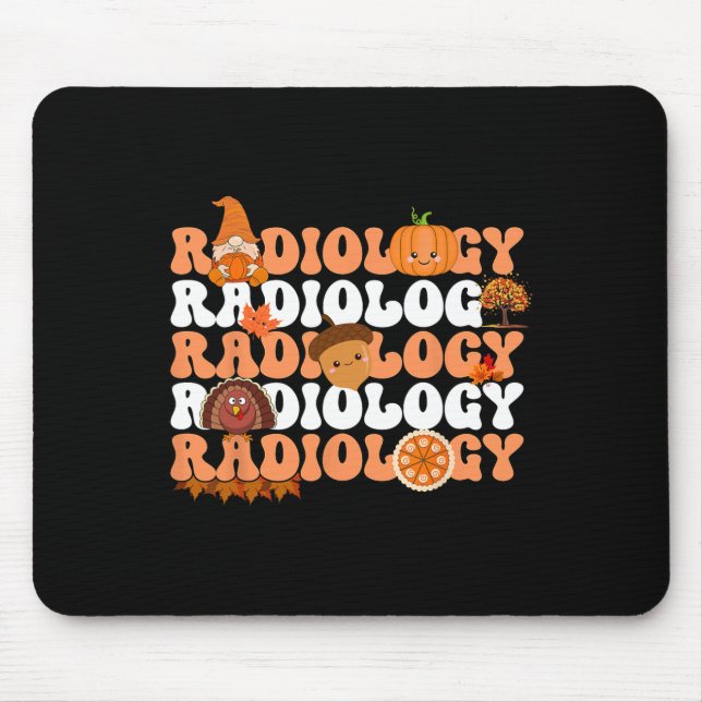 Retro Radiology Pumpkin Radiologist Xray Fall Than Mouse Pad (Front)