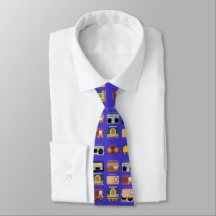 retro radios elegant vintage dj music tie