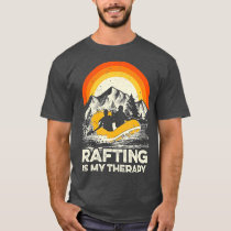 Retro Rafting is My herapy Whitewater  T-Shirt