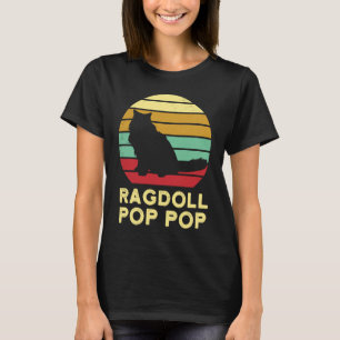 Retro Ragdoll Pop Pop Ragdoll Cat Dad Rag Doll Gra T-Shirt