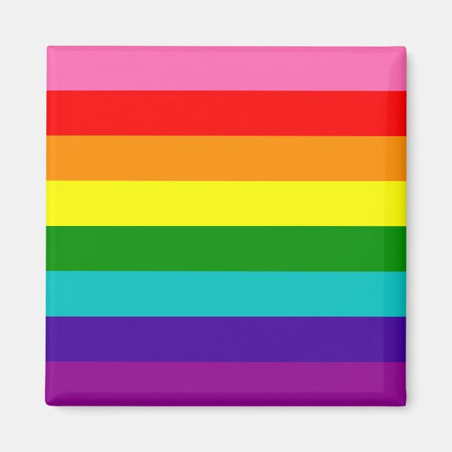 Retro Rainbow 8 Pride Magnet (Front)