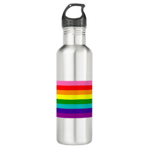 Retro Rainbow 8 Pride Stainless Steel Water Bottle