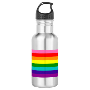Retro Rainbow 8 Pride Stainless Steel Water Bottle