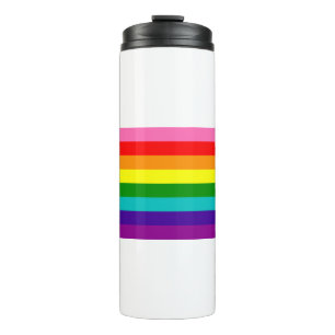 Retro Rainbow 8 Pride Thermal Tumbler