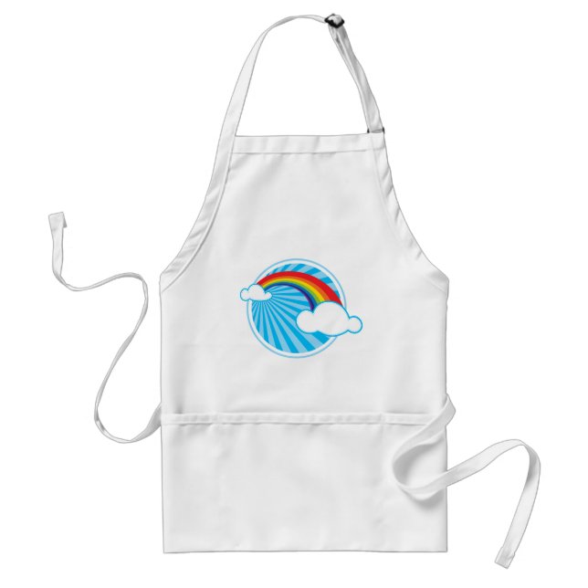 RETRO RAINBOW ADULT APRON (Front)