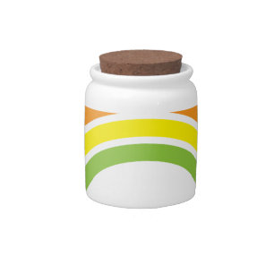 retro rainbow candy jar