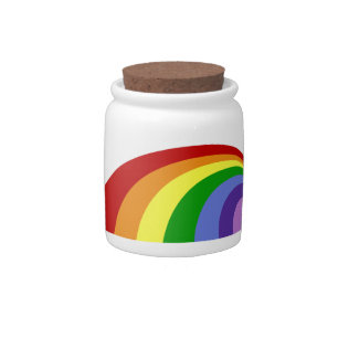 Retro Rainbow Candy Jar