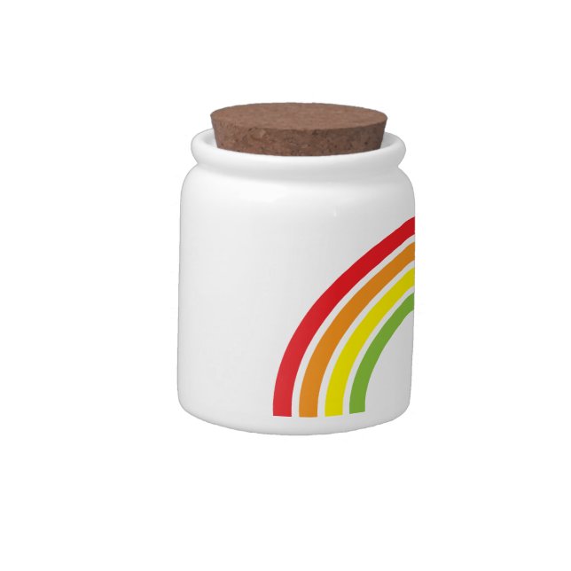 retro rainbow candy jar (Left)