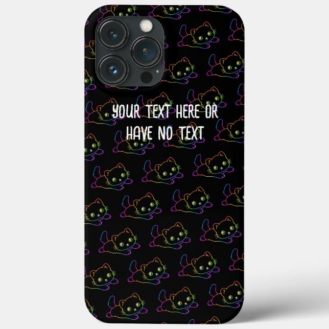 Retro Rainbow Cat Kawaii Animal Magical Kitten Case-Mate iPhone Case (Back)