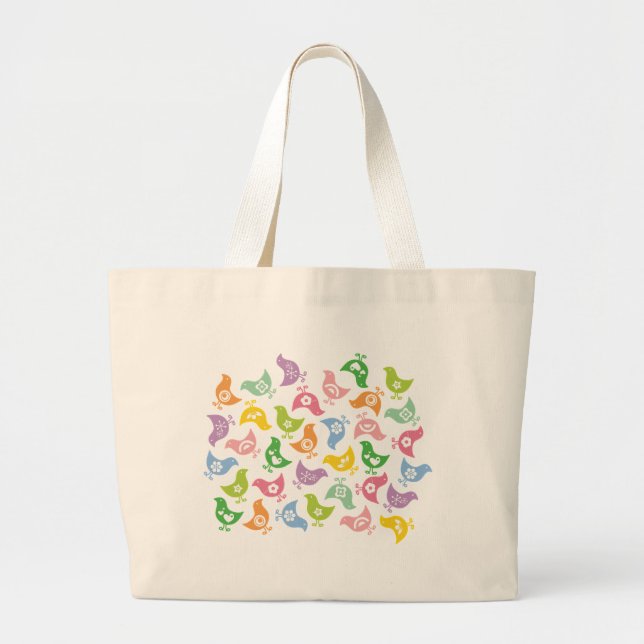 Retro Rainbow Chicks Cute Custom Gift Tote / Bag (Front)