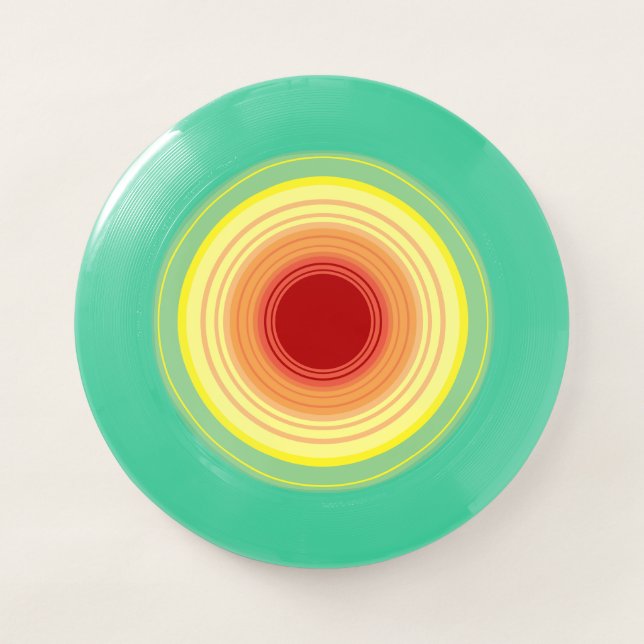 retro rainbow circles cornhole cornhole set Wham-O frisbee (Front)