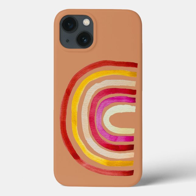 Retro Rainbow cute watercolor Case-Mate iPhone Case (Back)