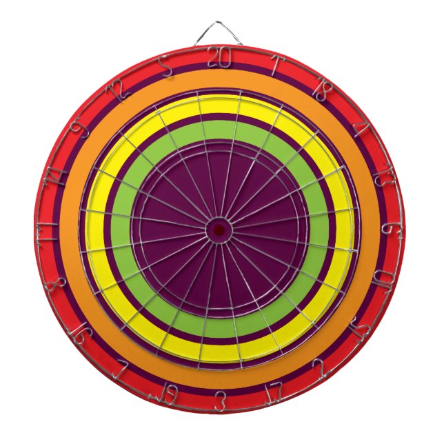 retro rainbow dart board (Front)