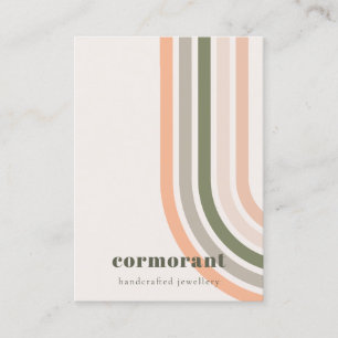 Retro Rainbow Desert Chic Blank Jewelry Display Business Card