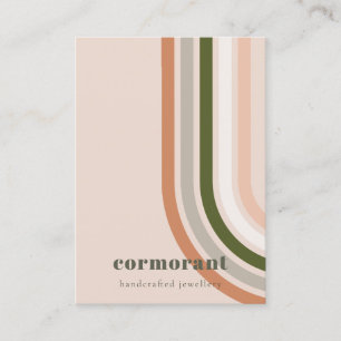 Retro Rainbow Desert Chic Blank Jewelry Display Business Card