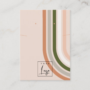Retro Rainbow Desert Logo Earring Necklace Display Business Card