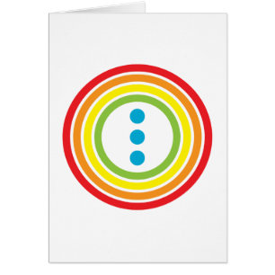 retro rainbow dots cards