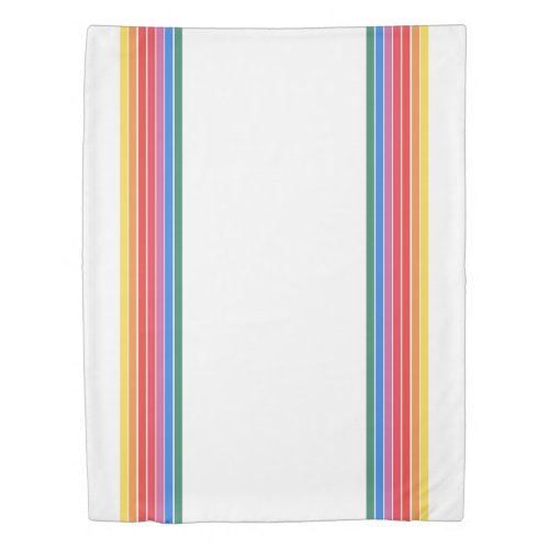 Retro Rainbow Duvet Cover