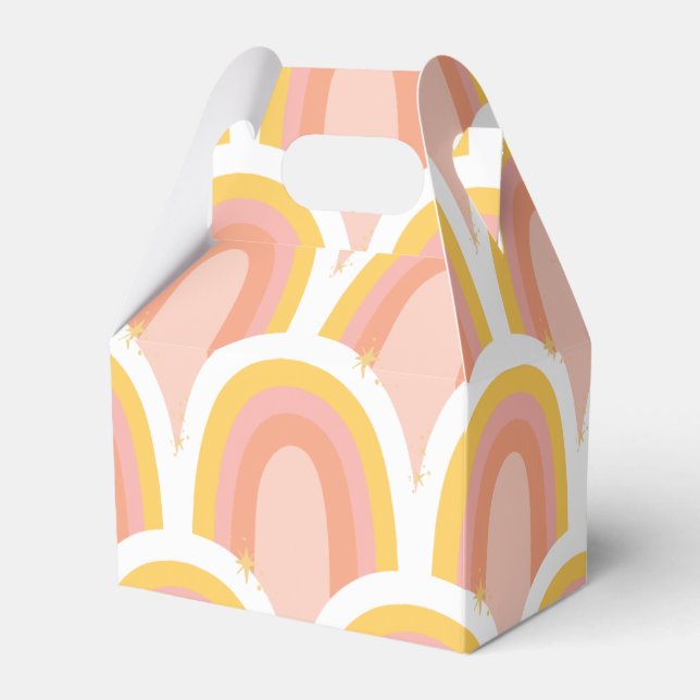Retro Rainbow Favor Boxes (Front Side)