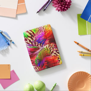 Retro Rainbow Feather Color Swatch Blocks iPad Mini Cover
