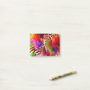 Retro Rainbow Feather Color Swatch Blocks Post-it Notes