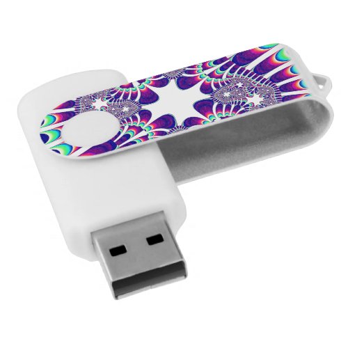 Retro Rainbow Flower Flash Drive