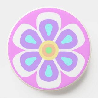 Retro Rainbow Flower PopSocket