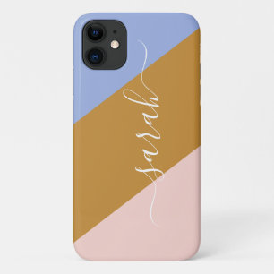 Retro Rainbow Graphic Personalized Name iPhone 11 Case