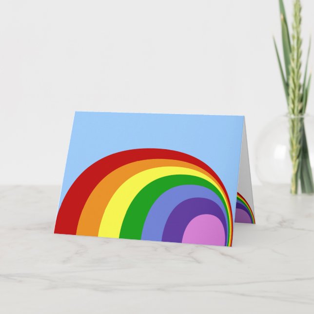 Retro Rainbow Greeting Card (Front)