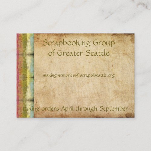 Retro Rainbow Grunge Business Card Template