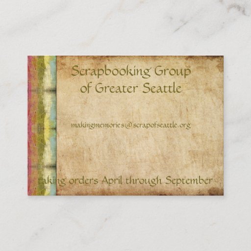 Customizable Retro Rainbow Grunge Business Card Template