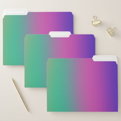 Retro Rainbow Ombre Gradient Blur Abstract Design File Folder