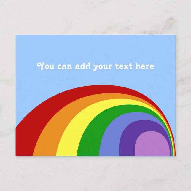 Retro Rainbow Postcard (Front)