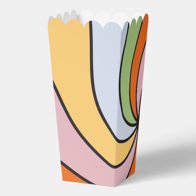 Retro Rainbow Poster Favor Box  (Back)