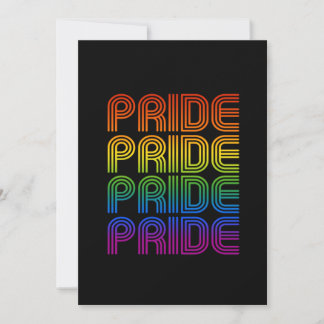 Retro Rainbow Pride Holiday Card