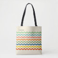 Retro Rainbow Ric Rac Stripes with Name Tote Bag | Zazzle
