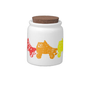 retro rainbow rollerskates candy jar