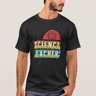 Retro Rainbow Science Teacher Nerdy Physics Pride T-Shirt