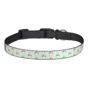 Retro Rainbow Sherbet Ice Cream Dessert Mint Green Pet Collar