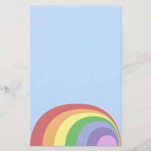 Retro Rainbow Stationery