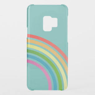 Retro Rainbow Stripes Teal Uncommon Samsung Galaxy S9 Case
